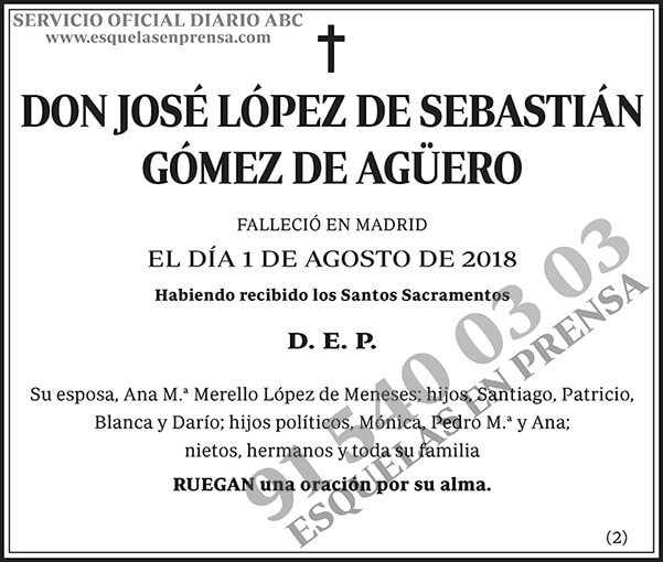 José López de Sebastián Gómez de Agüero
